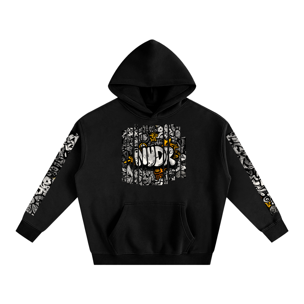 NDUR Oversize Fleeced Hoodie: "Concrete Pulse"