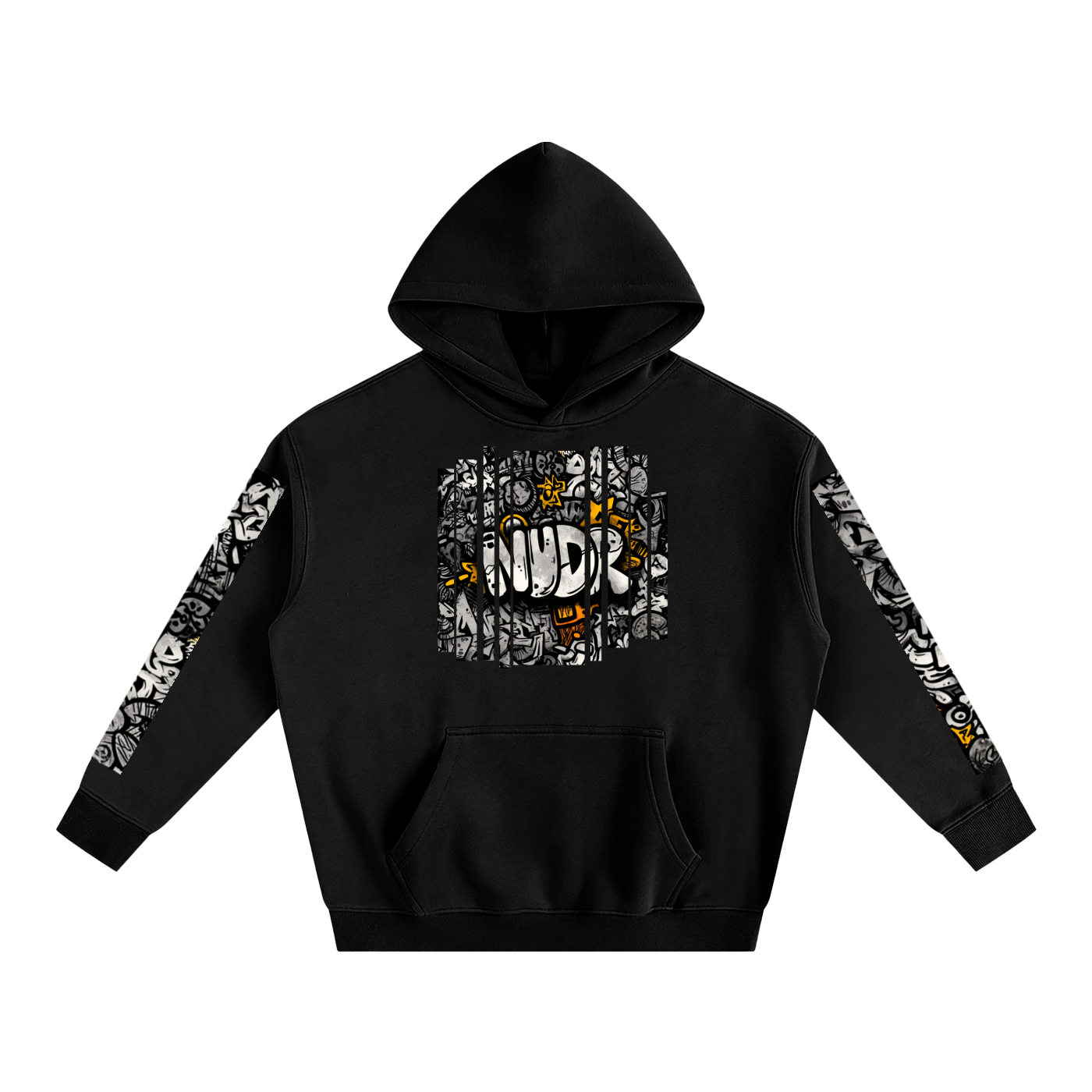 NDUR Oversize Fleeced Hoodie: "Concrete Pulse"