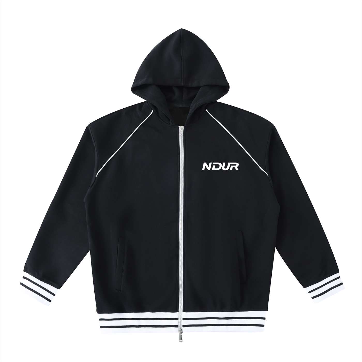 NDUR Striped Trim Zip-Up Hoodie - 2 Timothy 2:3 Edition