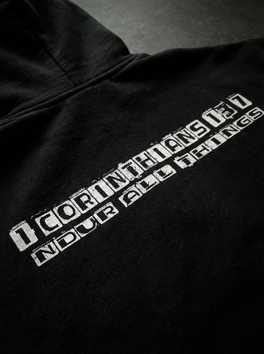 NDUR Oversized Fleece Boxy Hoodie —  1 Corinthians 13:7 Edition