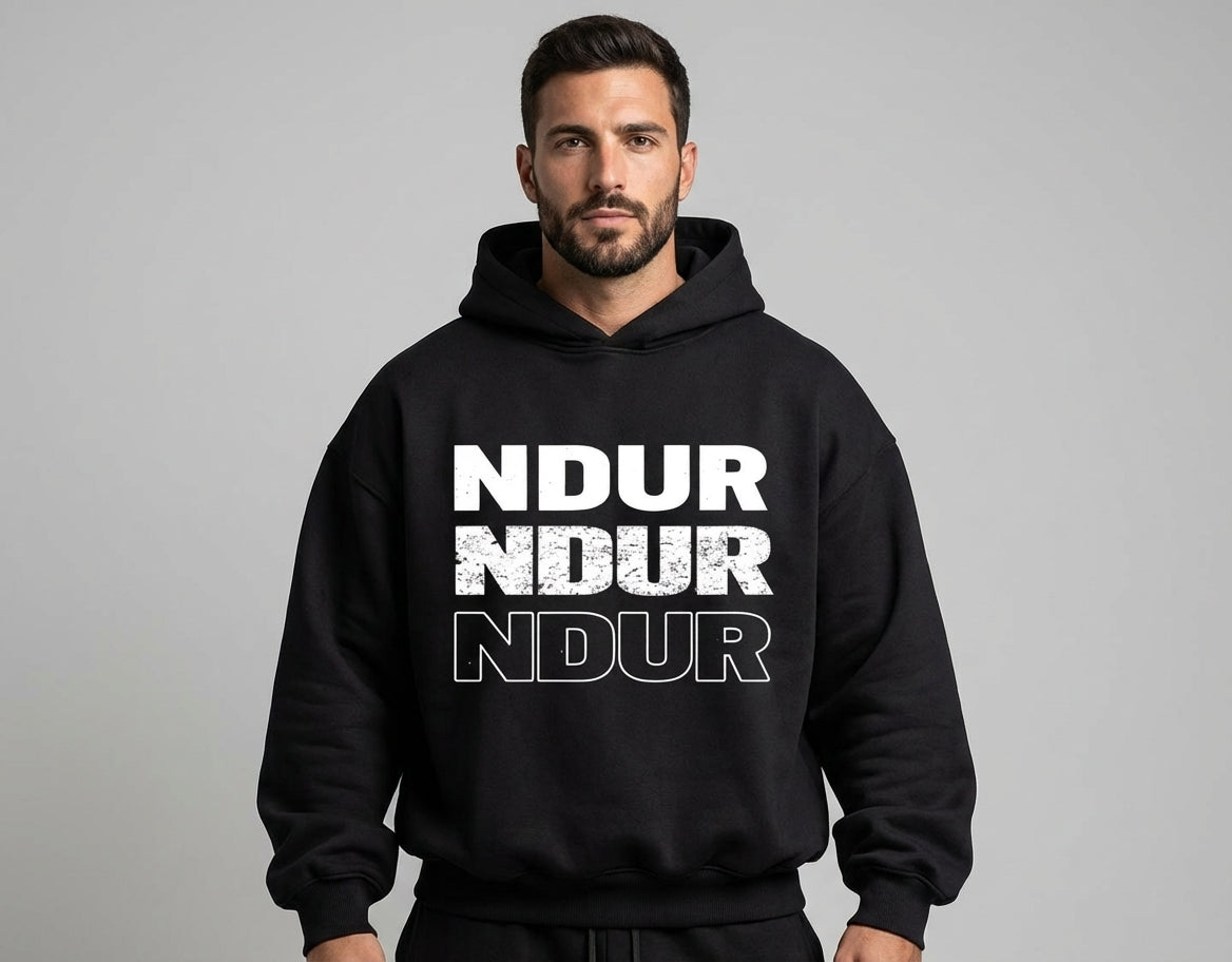 NDUR Essential Heavyweight Oversized Drawstring Hem Hoodie