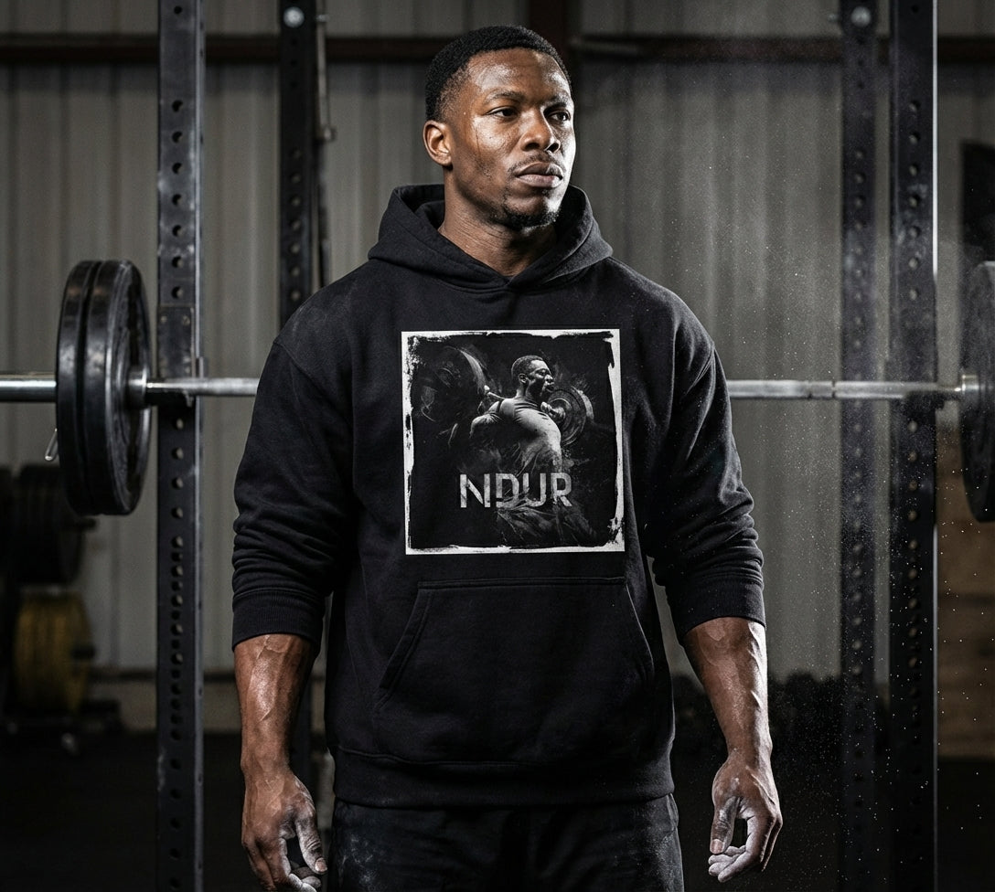 NDUR Oversize Heavyweight Fleece Hoodie: "Born To Lock In"