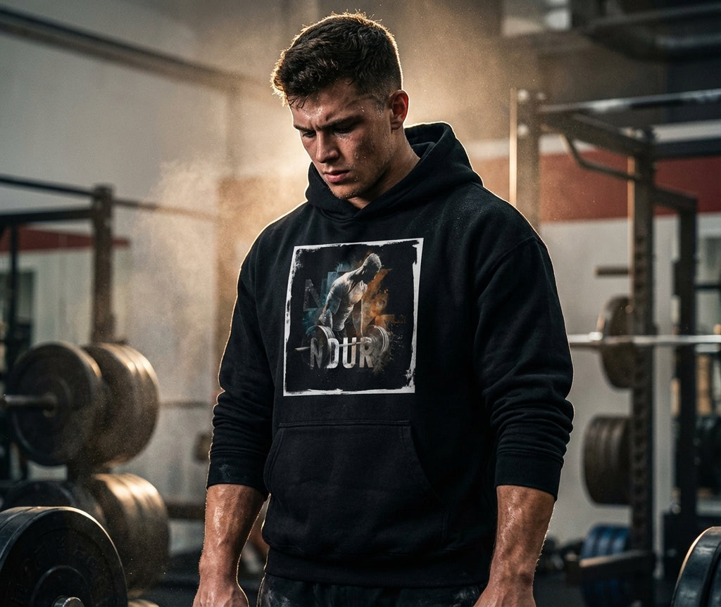 NDUR Oversize Heavyweight Fleece Hoodie: "Forged Faith"