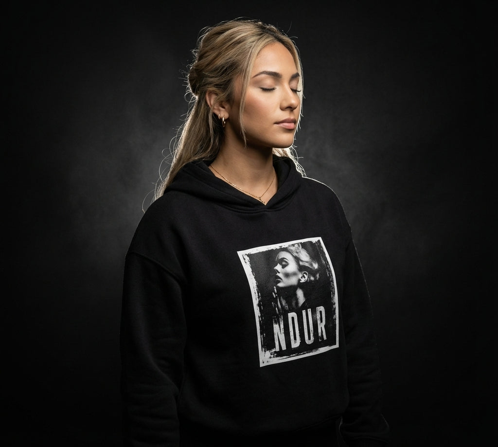 NDUR Heavyweight Hidden Pocket Fleece Hoodie: "Unbroken Grace"