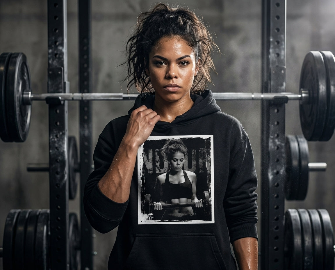 NDUR Fleeced Boxy Hoodie: "Iron Focus"