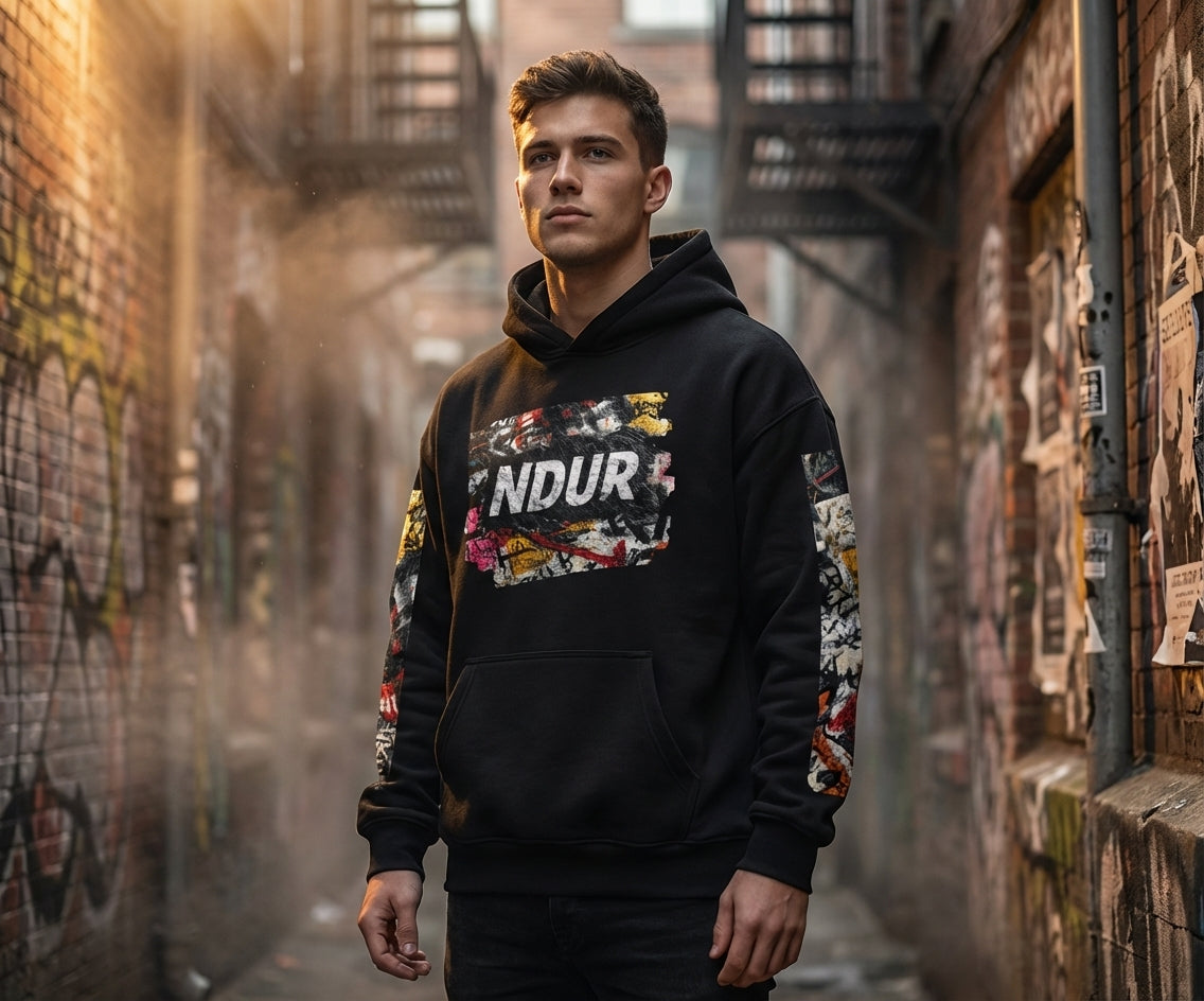 NDUR Oversize Fleeced Hoodie: "Urban Noise"