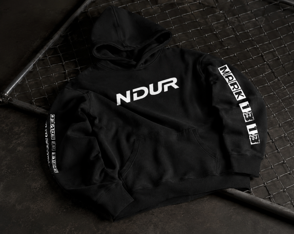 NDUR Oversize Scripture Sleeve Fleeced Hoodie — Mark 13:13