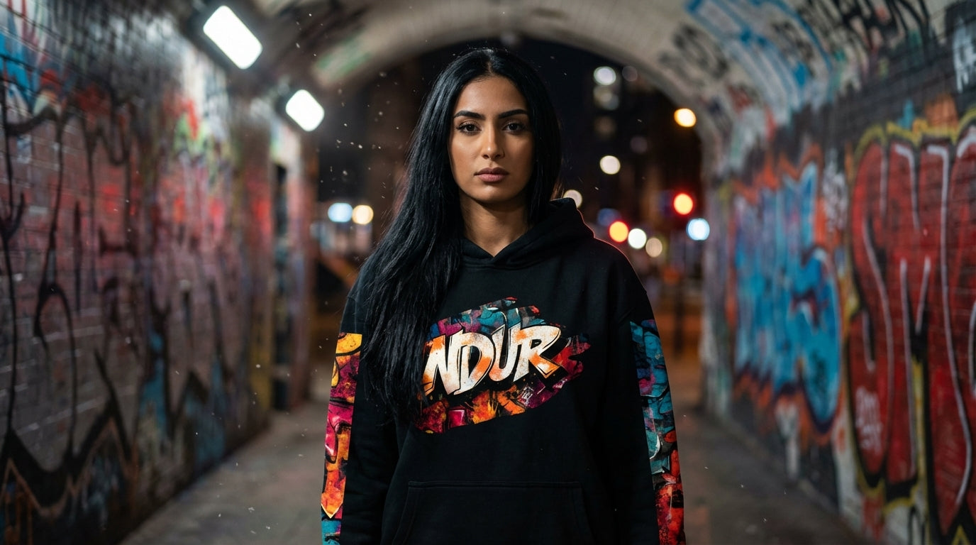 NDUR Oversize Fleeced Hoodie: "Tag & Triumph"