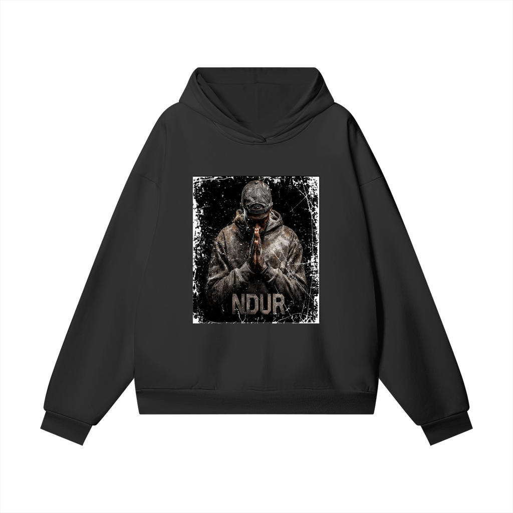 NDUR Heavyweight Hidden-Pocket Fleece Hoodie: "Head Low. Faith High"