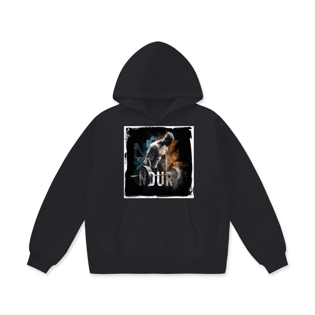 NDUR Oversize Heavyweight Fleece Hoodie: "Forged Faith"