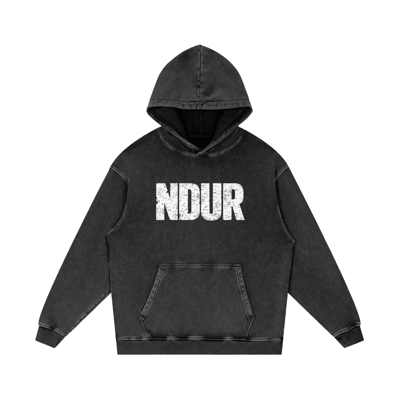 NDUR Snow Washed Loose Cotton Hoodie