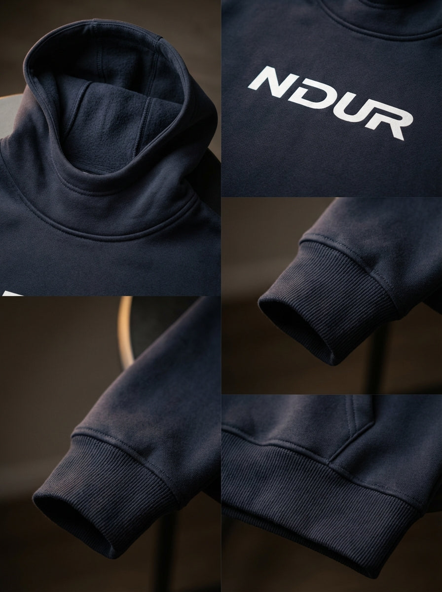 NDUR Signature Resolve Fleeced High Neck Hoodie
