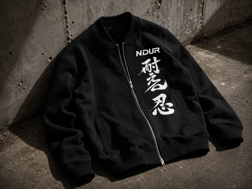 NDUR Essential Zip-Up Fleeced Varsity Jacket