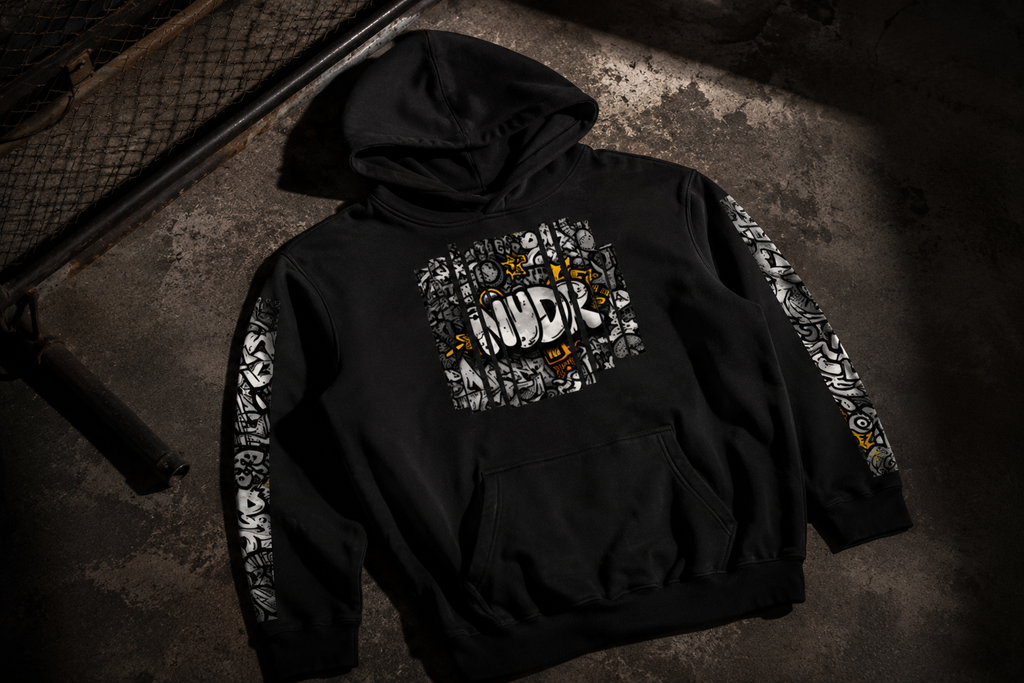 NDUR Oversize Fleeced Hoodie: "Concrete Pulse"