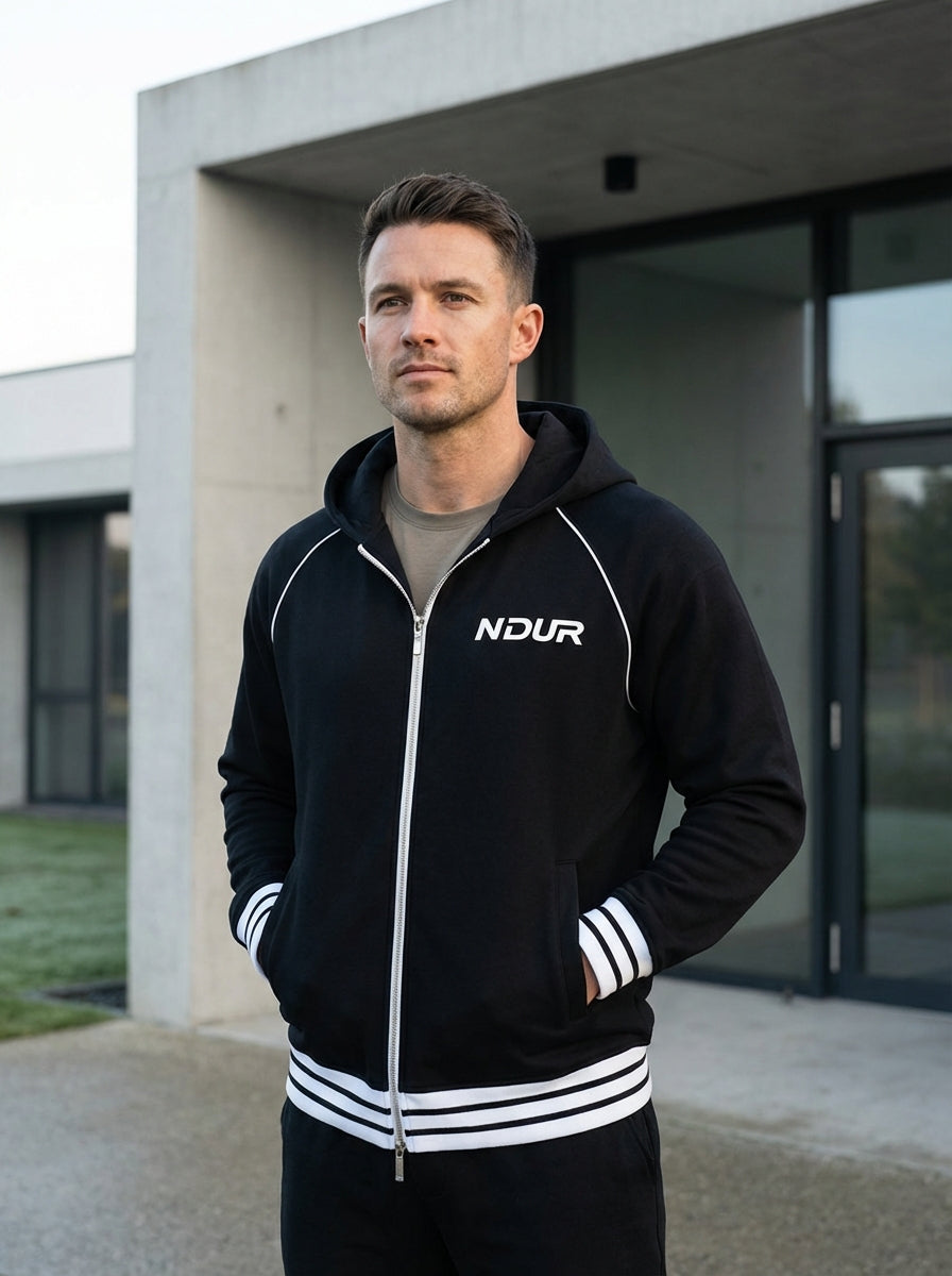 NDUR Striped Trim Zip-Up Hoodie - 2 Timothy 2:3 Edition