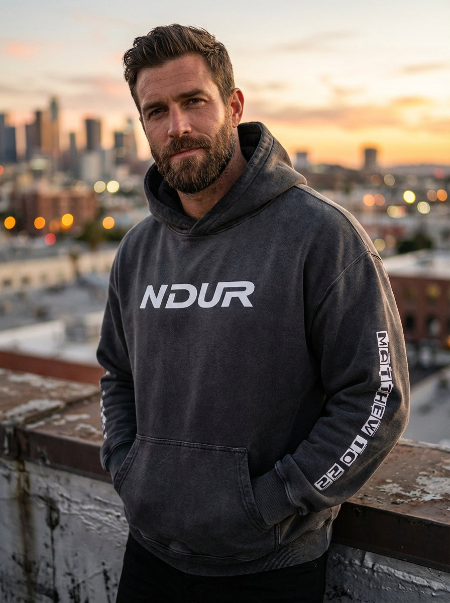 NDUR Heavyweight Sunfade Oversized Hoodie - Matthew 10:22 Edition