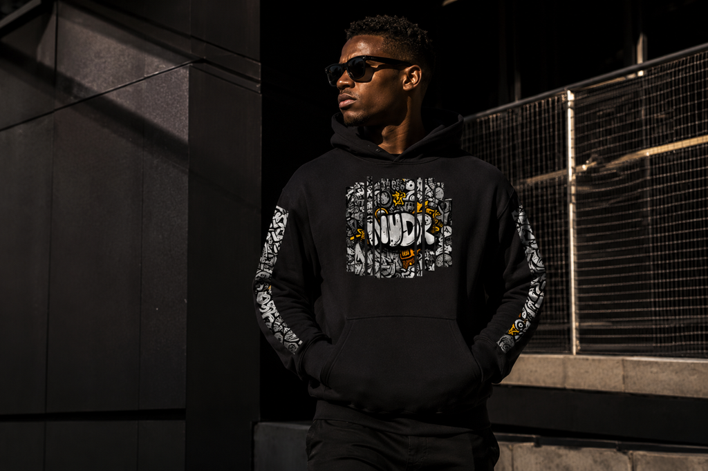 NDUR Oversize Fleeced Hoodie: "Concrete Pulse"